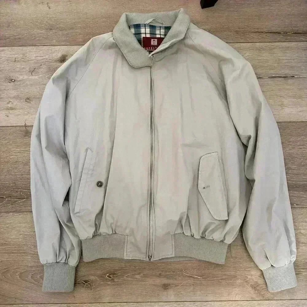 Timeless Light Gray Bomber Jacket - Vintage Nordstrom